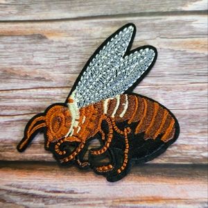 3/13$  Vintage Wasp Insect 80's 90'S Embroidered Iron on Patch
